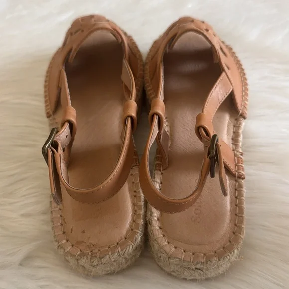 Soludos Sanibel Fisherman Leather Espadrille Sandals Sahara Pink Size 7.5 - Picture 4 of 16